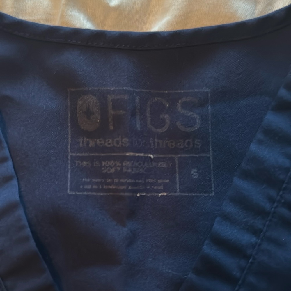 Figs navy blue scrub top